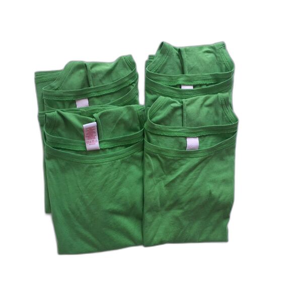 Lot of Four 100% Cotton Hyp Green Muscle Tee Small - Picture 2 of 12